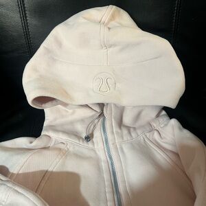 lululemon athletica Pale Blush Pink Full-Zip Hoodie with Hooded Logo